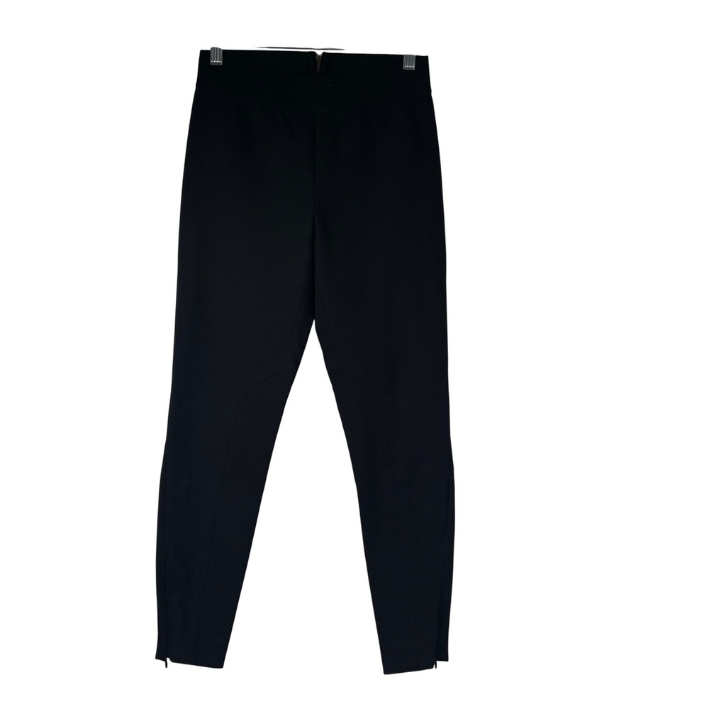 Stella McCartney Black Pants High Waisted Equestrian Taper Ankle Zip US 26 Small